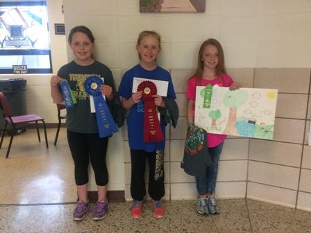 S.M. Rissler - 4th Grade Winners: 1st Place - Abby Simpson, 2nd Place - Katelyn Clark, and 3rd Place - Carli Hendricks