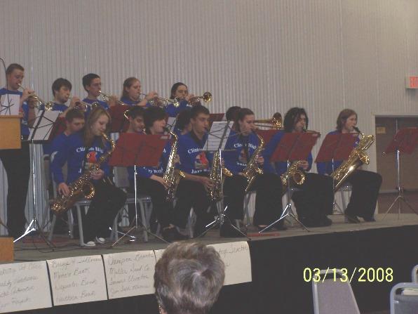 Clinton High School Jazz band entertained the crowd.