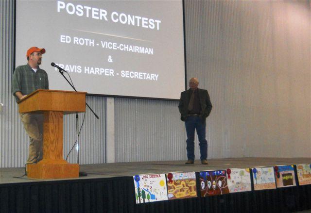 Board Members Travis Harper and Ed Roth present Poster Contest awards